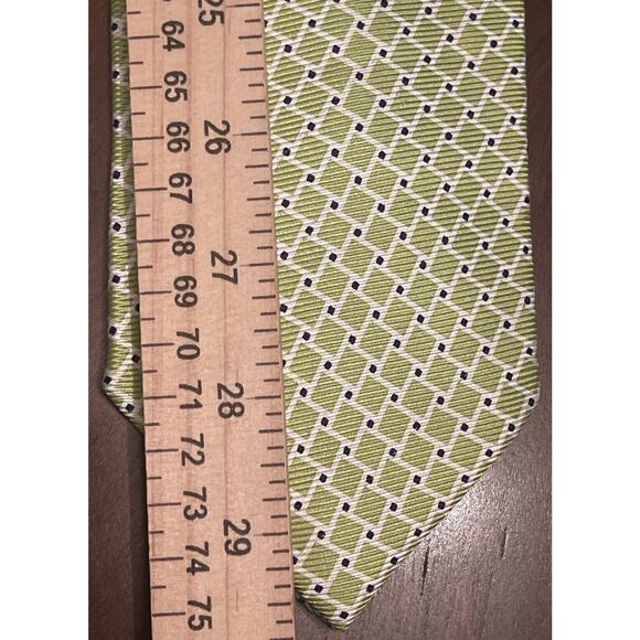 Jos. A. Bank Executive Collection Green Blue Hand Made 100% Silk Men’s Neck Tie - Picture 5 of 9